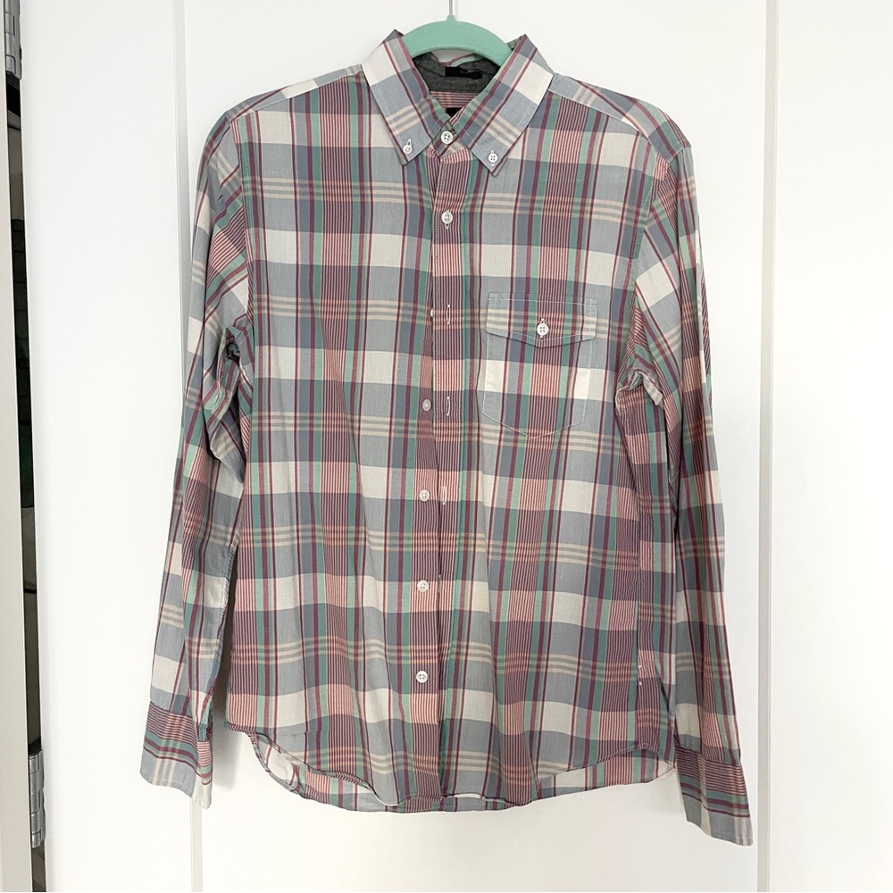 J.CREW SLIM PLAID BUTTON DOWN